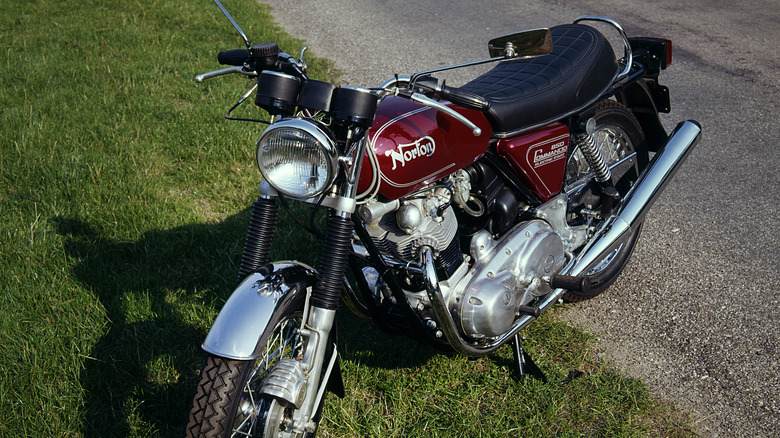 Norton Commando 850 on a lawn