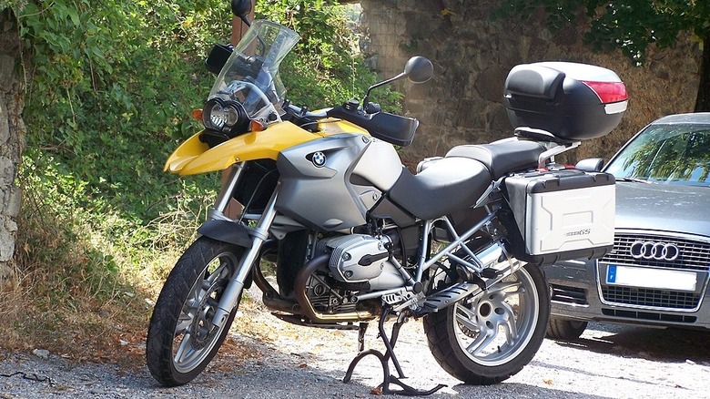 BMW R 1200 GS parked on gravel