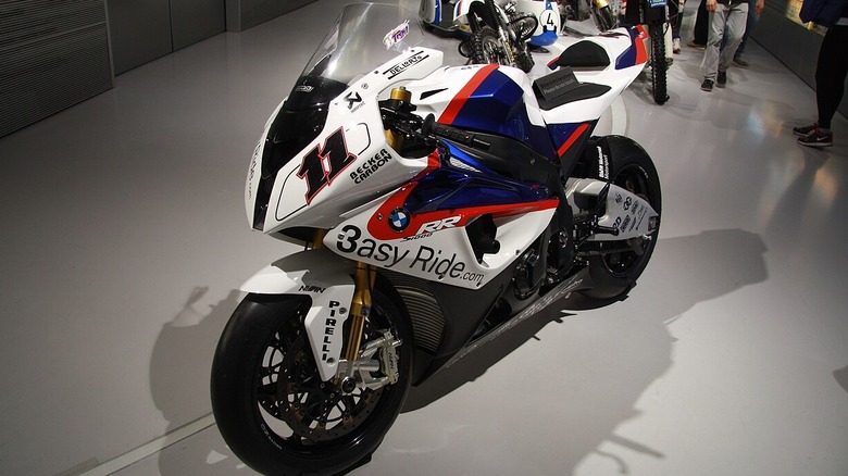 BMW S1000 RR in showroom