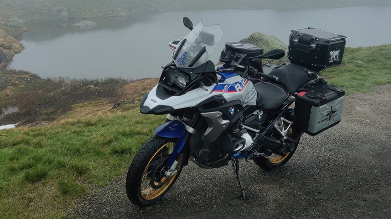 BMW R 1250 GS by a lake