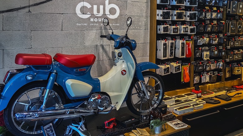 Honda Cub in showroom