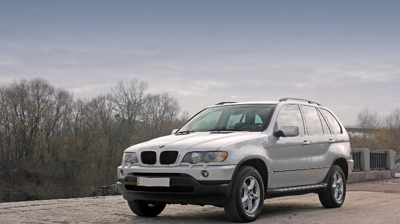 Gray BMW X5 E53