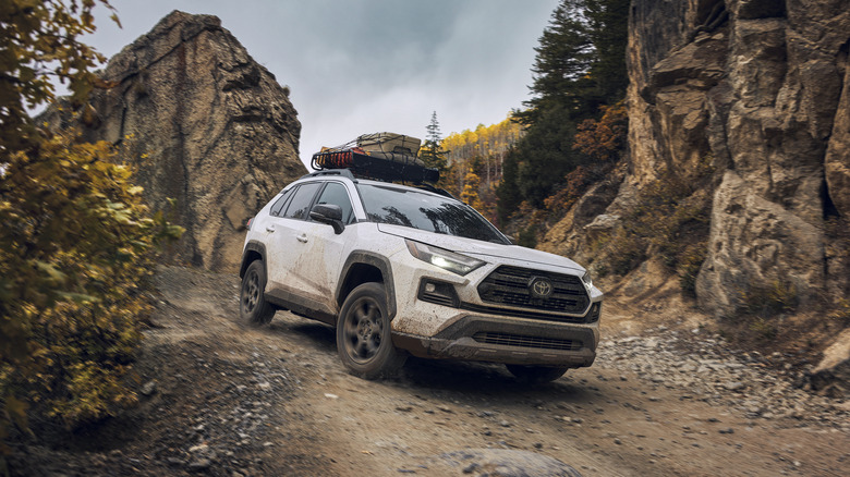 2024 Toyota RAV4 TRD Off-Road driving on a dirt road