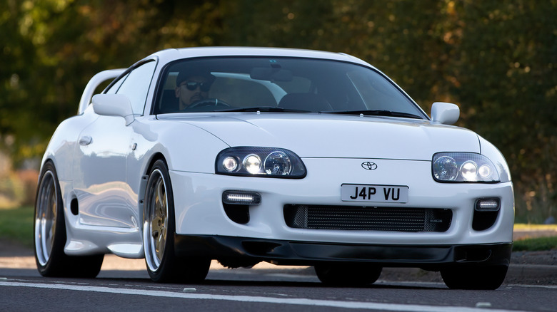 Toyota Supra on the road