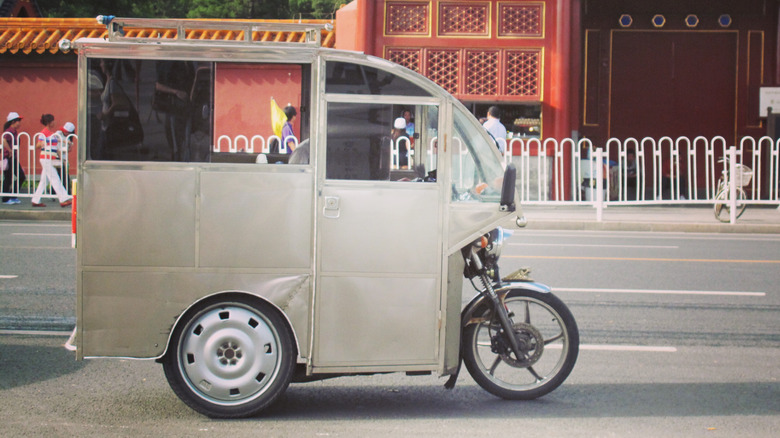 A motorized sanlunche in Beijing, China.