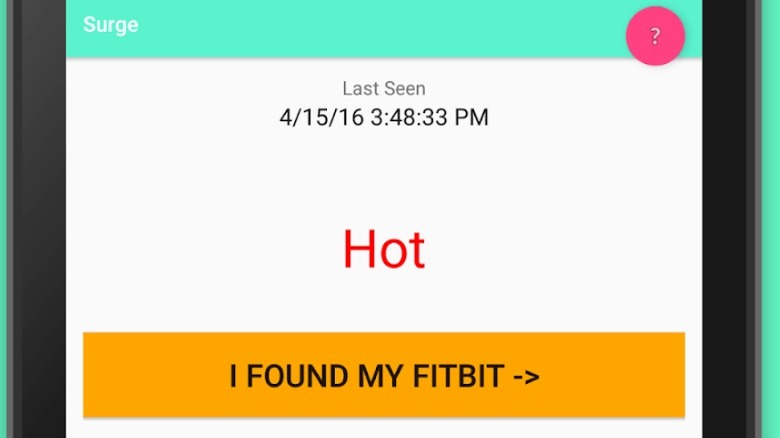 Find My Fitbit interface