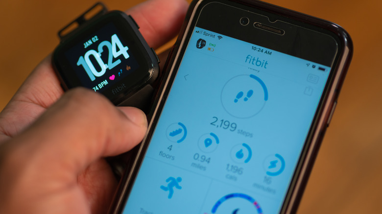 Fitbit watch and smartphone app