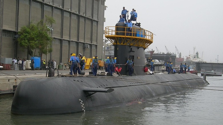 An Agosta class in dock