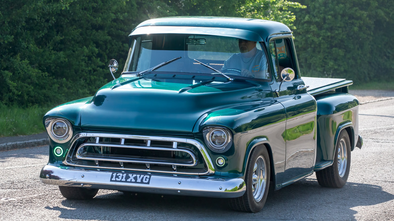 1956 green Chevrolet Pickup truck