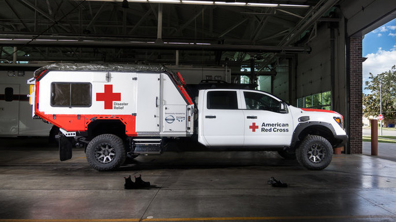 Nissan Ultimate Service TITAN vehicle in garage