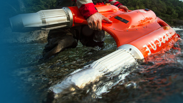 OceanAlpha Dolphin 1 rescue preserver in the water