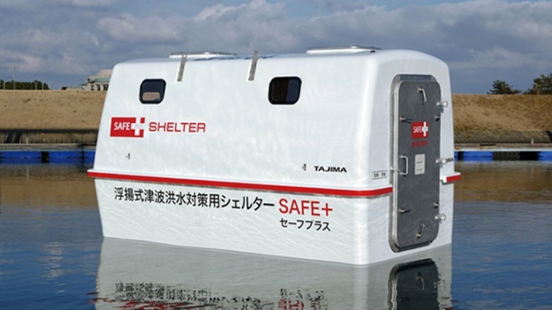 Safe+ Floating Tsunami Shelter on water