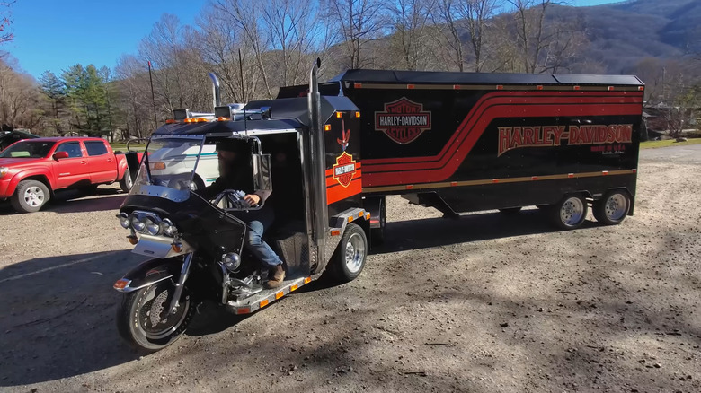 kennybilt custom harley-davidson motorcycle tractor trailer