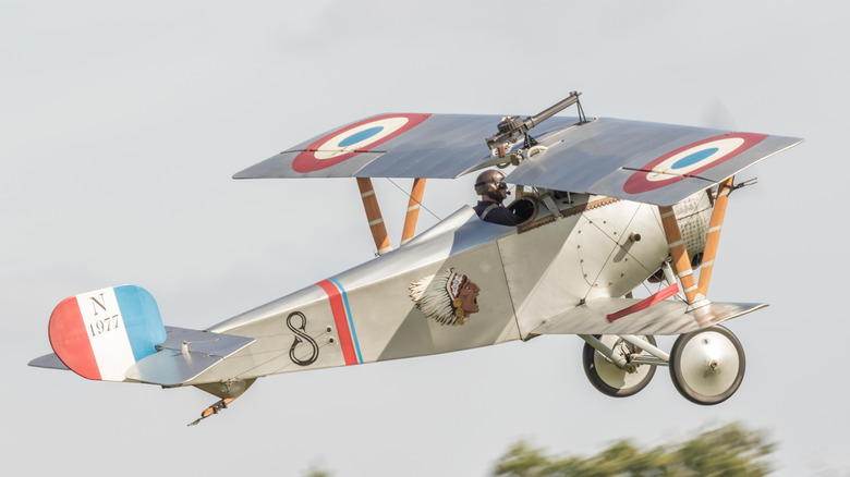 replica Nieuport 17 in flight