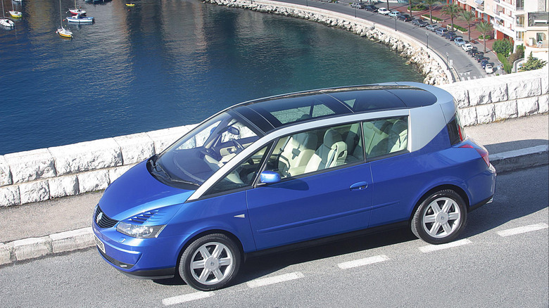 Blue 2001 Renault Avantime futuristic coupe minivan