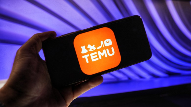 Temu app on smartphone