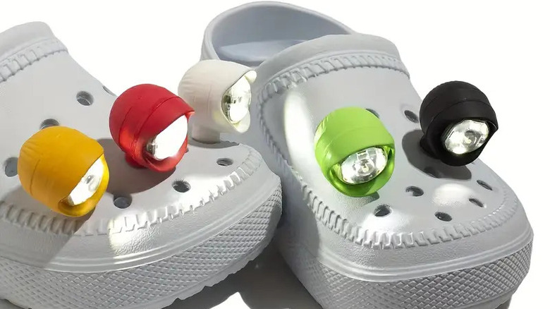 LED shoe lights on Crocs