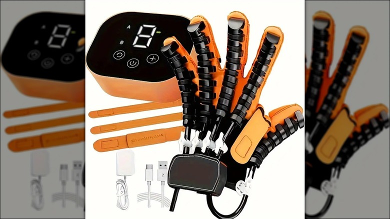 Rehabilitation glove with extra accessories