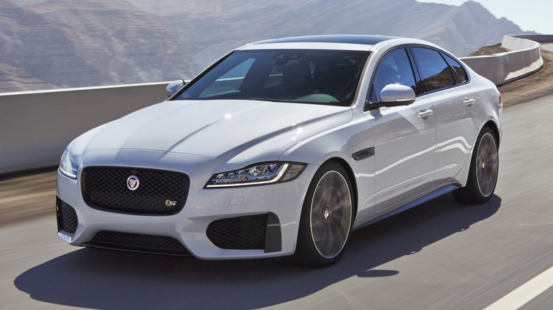 Jaguar XF on the road