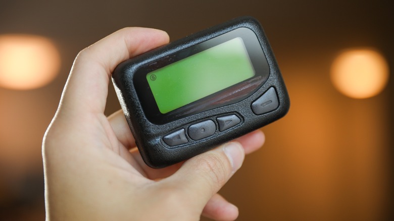 pager in hand