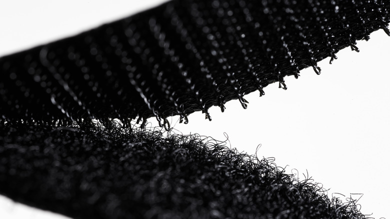 Close up velcro fiber