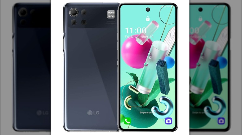 Front and back of LG K92 phone