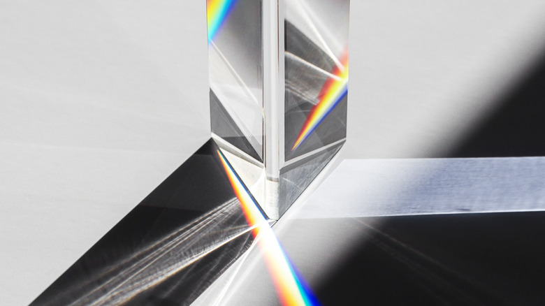 Light refracted by a prism