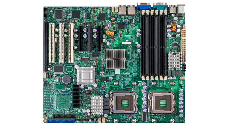 A stock image of a motherboard