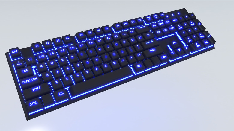 A mechanical keyboard