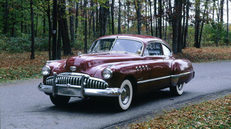 Buick Roadmaster on a forest road