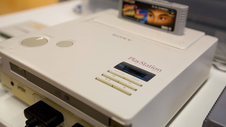 SNES-CD console on display