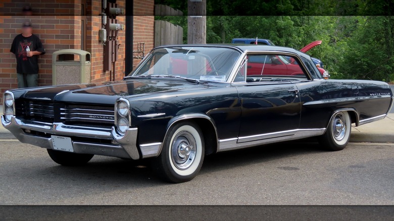 Black 1964 Pontiac Bonneville parked