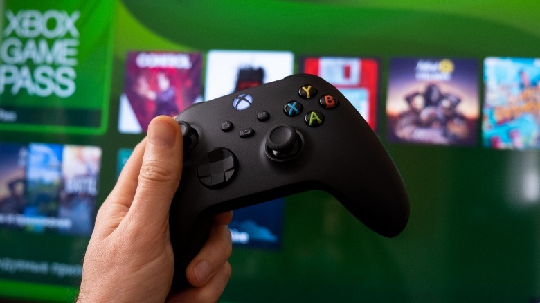 An Xbox controller and Xbox Game Pass