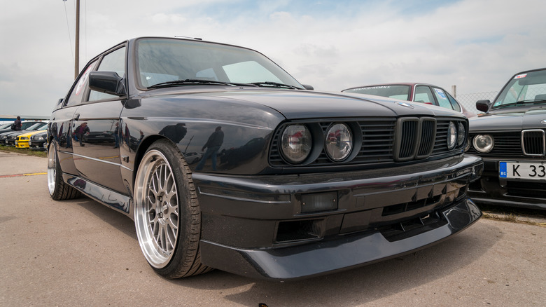 The BMW E30 from a front angle
