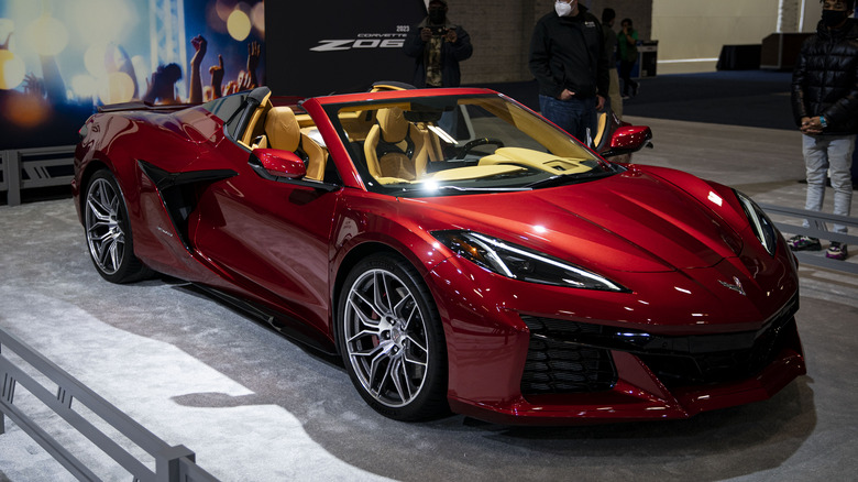 Corvette Z06 convertible on display