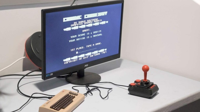 Commodore 64 on computer monitor