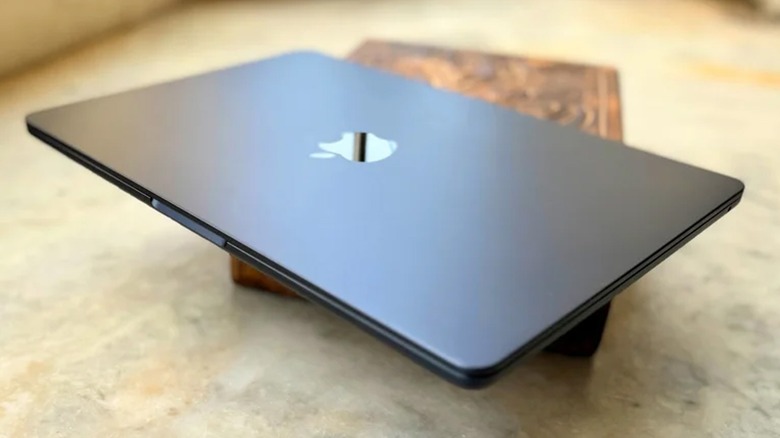 macbook on table