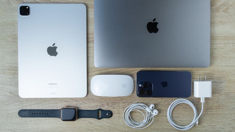 apple products on table