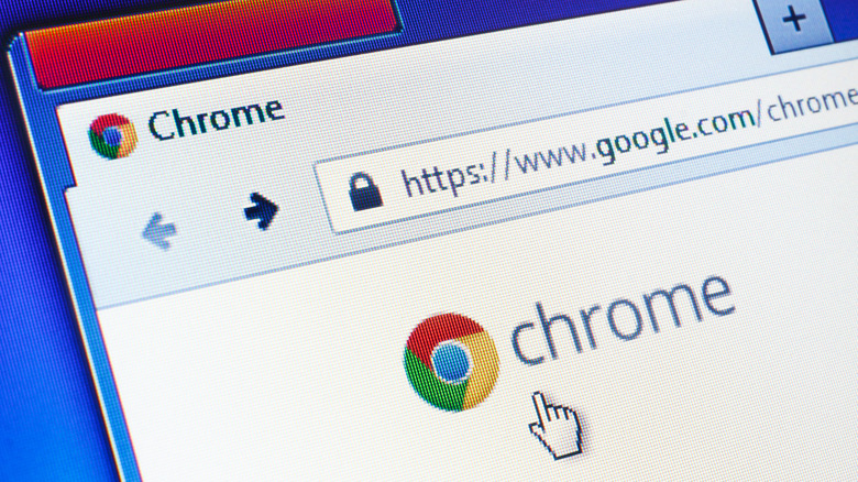 Google Chrome webpage in Chrome browser