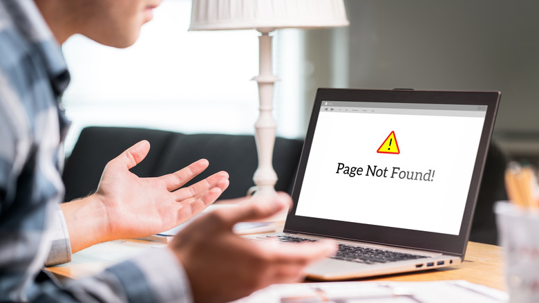 Page not found screen