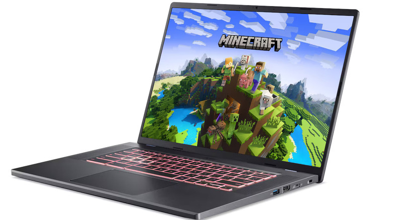 Acer Chromebook showing Minecraft