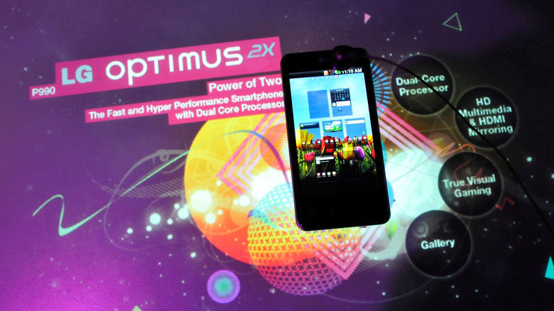 LG Optimus 2X on display