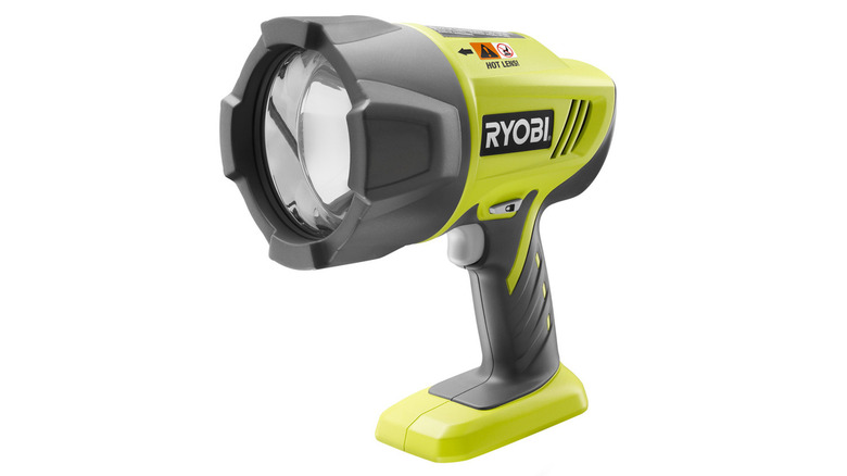 A product image of the Ryobi Xenon Hi-Beam flashlight