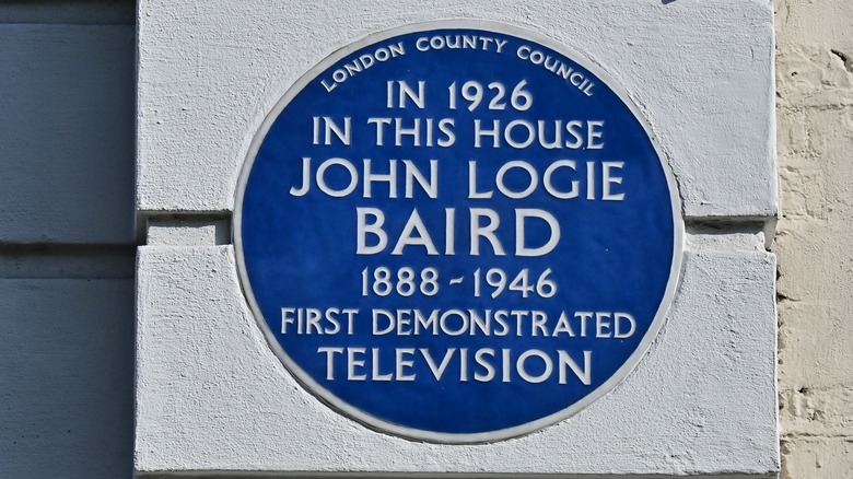 sign commemorating John Logie Baird