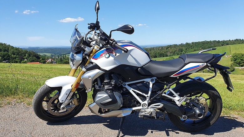 BMW 1250R on hillside