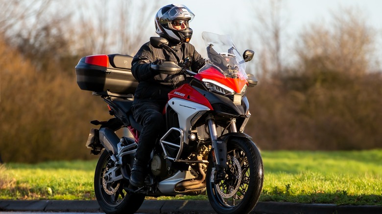 Ducati Multistrada V4 RS with rider