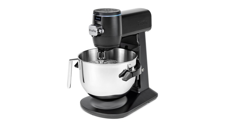 GE Profile Smart Mixer silver and black