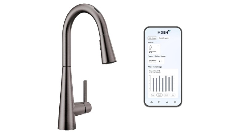 Moen stainless steel smart faucet