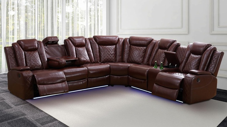 Caberryne leather couch