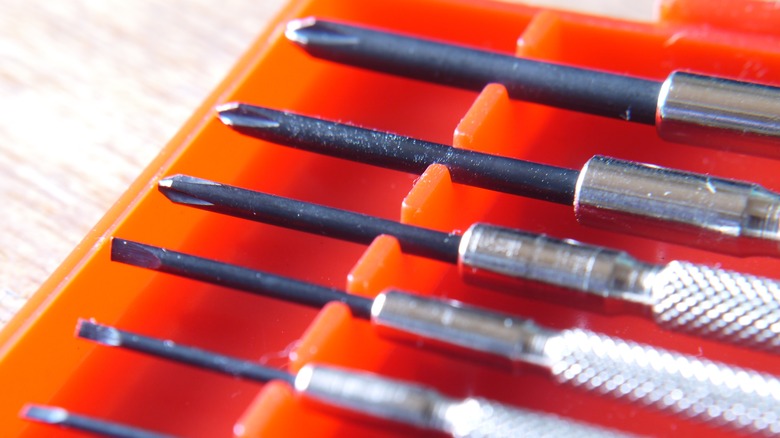 precision screwdriver set closeup